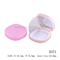 Palette compacte de fard à joues en poudre pressée carrée à 1 couche Emballage de maquillage avec miroir