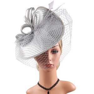 Diadema de malla con velo para mujer y niña, diadema para fiesta de té, tocado, sombrero - Product Image 2