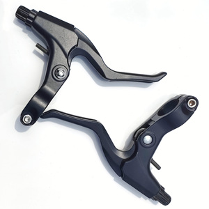Palancas de freno de bicicleta de aleación de aluminio en blanco y negro, 3 dedos, para bicicleta de montaña - Product Image 3