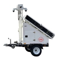 Cámara Solar Inalámbrica para Remolque con Monitoreo 4G en Tiempo Real, Caja PTZ Personalizada, Mástil de 6m e Impermeable para Sitios de Minería y Construcción