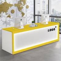 Nouveau design comptoir de réception LED de style moderne salon de beauté réception réception caissier réception logo personnalisé
