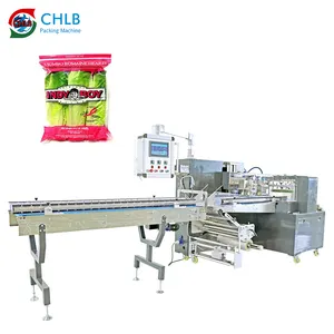 CB-680 Full Servo Reciprocating plastic bag Packaging Machine Vegetable Celery Cabbage and Carrot packing machine
