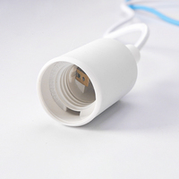 Kit de suspension lumineuse en silicone avec cordon électrique textile et douille E27, 9 couleurs, vente en gros d'usine, moins cher