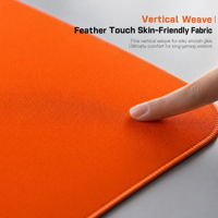 Tapis de souris de jeu personnalisé LINGYU Micro Control Pad 490x420mm Orange Vertical Weave Textured Esports PU PORON Base Mousepad Gaming