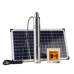 Bombeo sumergible solar de pozo profundo de alta eficiencia 36 V / 72 V CC para sistema de riego solar