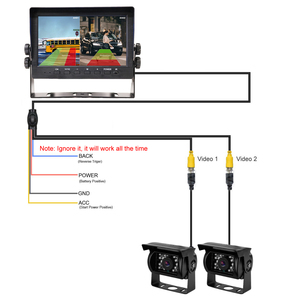 <span class=keywords><strong>Monitor</strong></span> AHD da 7 Pollici con Schermo IPS Divisibile, 2 Canali AHD 1080P, Telecamere di Retromarcia, Rilevamento Punti Ciechi, 5m 15m 12-36v <span class=keywords><strong>per</strong></span> Camion - Product Image 5
