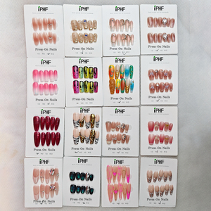 <span class=keywords><strong>Uñas</strong></span> Acrílicas Postizas al por Mayor, Punta Francesa, Largas, Cobertura Completa, Reutilizables, <span class=keywords><strong>Kit</strong></span> <span class=keywords><strong>de</strong></span> 10 <span class=keywords><strong>Uñas</strong></span> Acrílicas para Mujer - Product Image 1