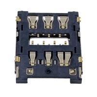 Support de carte Nano SIM 7 broches 1.4H style rabattable avec broche CD et connecteur femelle pour montre connectée, IoT, PCB, en alliage de cuivre plaqué or