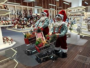 בובת סנטה קלאוס מודרנית בגודל 9~12 אינץ' עשויה פולירזין, ידידותית לסביבה, לא רעילה, עמידה, ניתנת לשימוש חוזר, מתנה לחג המולד, קישוט פנים. - Product Image 2