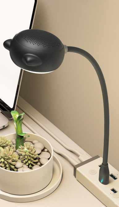 Гибкая Настольная лампа для чтения ноутбука, светодиодный usb-светильник с динамиком BT, музыкальный плеер для клавиатуры компьютера, ночник