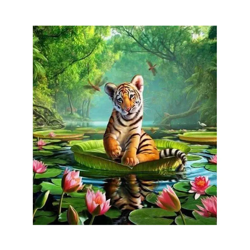 Best Selling 5d Diamond Painting Animal Series Forest animal Indoor Wall Art Decoration Diy Diamond Embroidery
