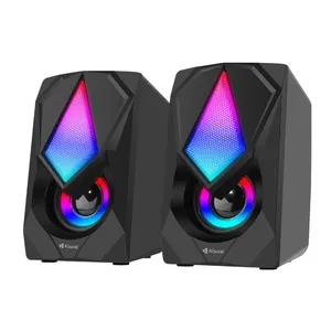 Kisonli L-9090 PLUS speaker manufacturer usb game 2.0 speaker with RGB light