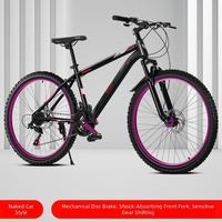 Freins à disque avant et arrière, 27 vitesses, roues de 26 et 24 pouces, cadre en acier à haute teneur en carbone, suspension avant, tout-terrain, pour étudiants, VTT