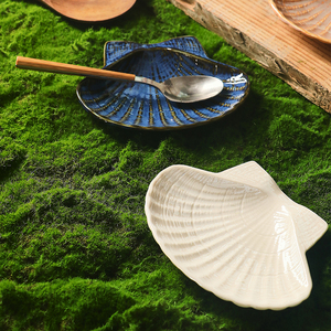 Tốt bán sứ Nước Sốt món ăn đặt muỗng Chủ đồ dùng nhà bếp chủ gốm muỗng phần còn lại với vỏ hình dạng thiết kế - Product Image 6