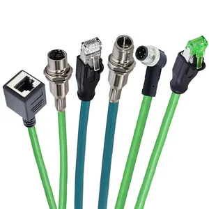 Connecteurs Rj45 étanches IP68, pour câble d'assemblage femelle et mâle, avec fil Ethernet, vente en gros,