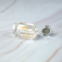 Bouteille de cristal huile d'oud carafe à parfum peinture dorée à la main verre de luxe parfum à rouler