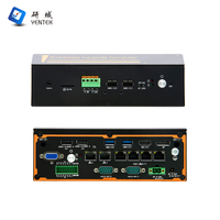 PC industriel sans ventilateur Intel N305 N97 6 LAN 2 RS232 485 COM HD DP VGA DIN Rail Linux ordinateur de bureau intégré en stock
