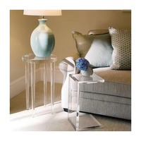 Table d'appoint en acrylique transparent en forme de C, style moderne, table basse, prix avantageux, directement de l'usine