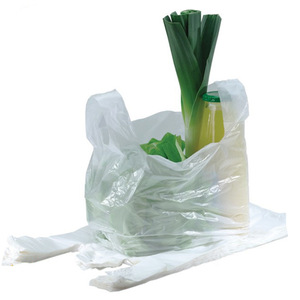 Sacs de courses en T-shirt biodégradables et compostables en PLA personnalisés en gros pour supermarchés et magasins - Product Image 6