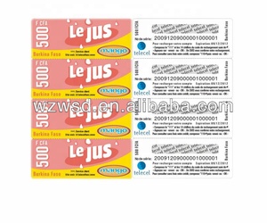 Fabricant de cartes de recharge télécom mobiles, cartes prépayées en papier avec revêtement à gratter pour code PIN, carte d'appel à gratter personnalisée - Product Image 1