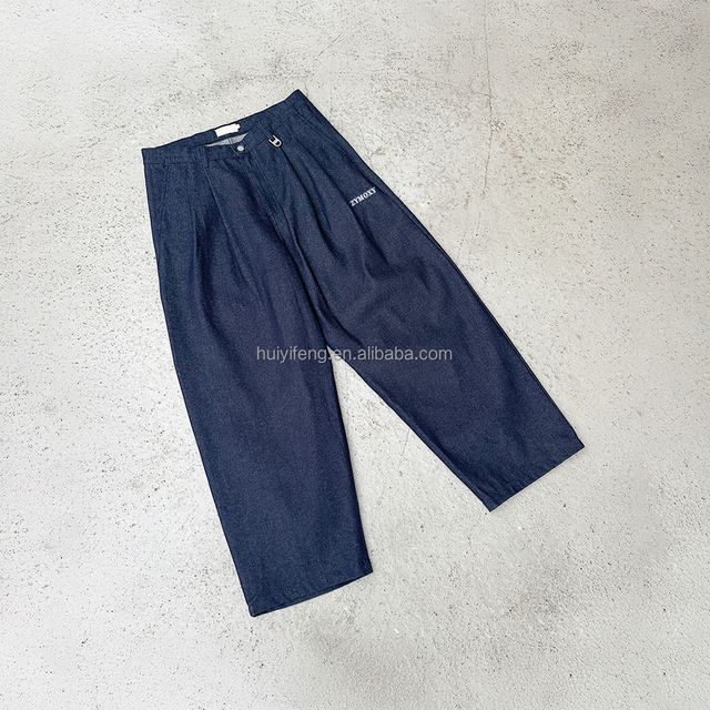 Designer Jeans Fashion Custom Casual Breathable Baggy Jeans Men High Quality Cotton High Waist Raw Denim Jeans Manufacturer