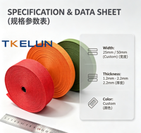 Sangle en UHMWPE de 50 mm, haute résistance, résistante aux coupures, pour la fixation et le transport de marchandises
