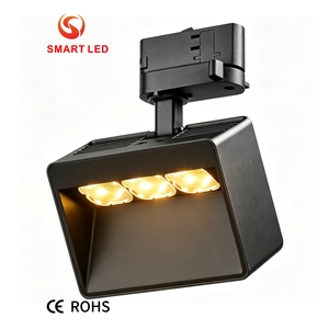 Projecteur sur rail commercial polarisé pour éclairage mural, 3 têtes 15W, 5 têtes 30W, faisceau asymétrique, pour commande en gros - Product Image 3