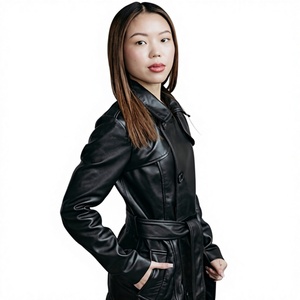 Chaquetas de Punto de Cuero Genuino para Mujer, Nuevas y Elegantes para Invierno, Transpirables, Impermeables, Resistentes al Viento, Reversibles y Estampadas, Precio de Fábrica - Product Image 1