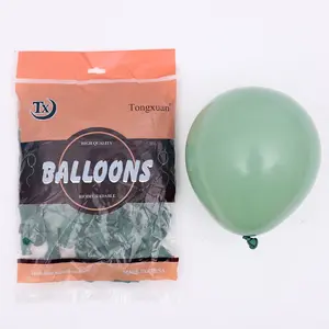 Tx 5" Happy Birthday Wedding Decoration Ballon Globos Al Por Mayor Retro Color Green Brown Latex Balloons Pack