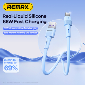 Remax <span class=keywords><strong>Leya</strong></span> Series 2.4A Cable de datos de silicona líquida de carga rápida Cable de datos móvil de la serie 2. 2 2. - Product Image 2