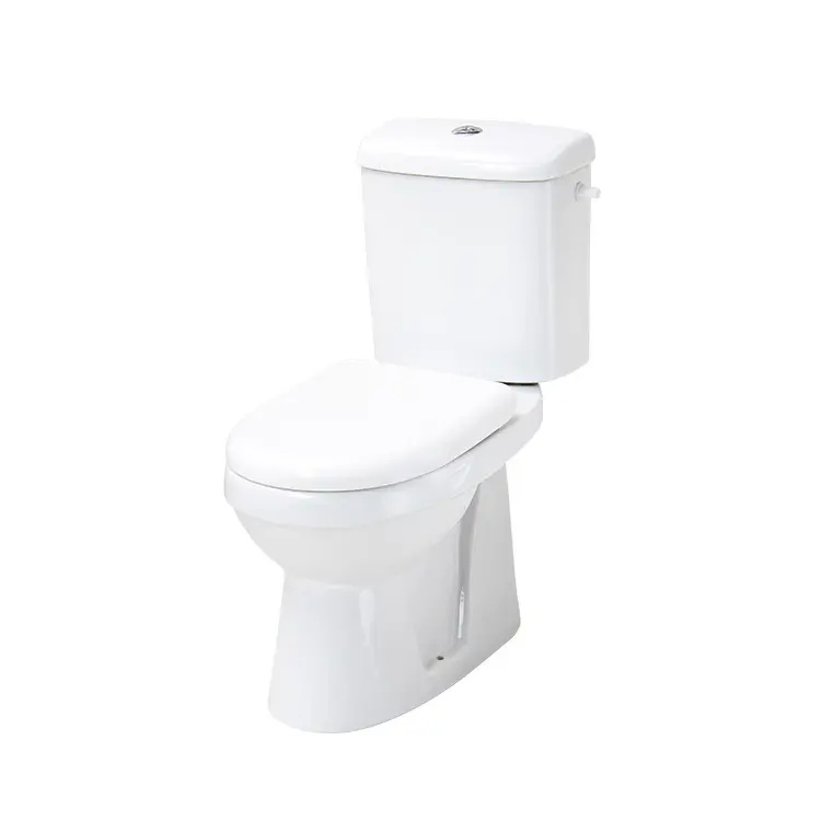 Màu trắng thiết bị vệ sinh hai mảnh nhà vệ sinh đặt Châu Âu Hot Bán WC rửa xuống nước tủ quần áo gốm giá tốt phòng tắm nhà vệ sinh