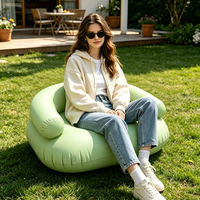 Canapé gonflable moderne pliable et portable, imperméable, pour l'extérieur, chaise longue individuelle, tabouret de loisirs pour salon et chambre à coucher
