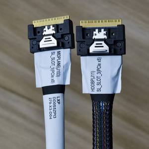 สายเคเบิลภายใน SFF8654 SlimSAS 8i PCIe 4.0 X8 สำหรับเซิร์ฟเวอร์ GPU Riser Midplane Storage Backplane ปรับแต่งได้ 128Gbps มีสินค้าในสต็อก - Product Image 1