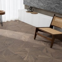 Apolloxy Nouveauté Populaire Parquet en Bois d'Ingénierie Multicouche à Motif Feuille de Lotus Quatre Couleurs