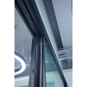 זכוכית אמי nfrc אלומיניום מסגרת זכוכית הזזה דלתות צרפתית חלונות אלומיניום חיצוני ודלתות קיר הזזה דלתות פטיו - Product Image 3