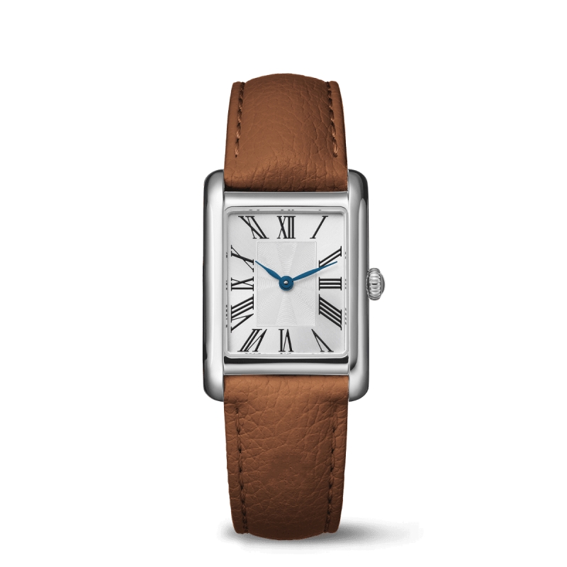 Silver case white dial