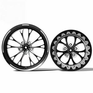 Turio New Custom Drag Racing Forged Aluminum Multi-Spoke Black Skinny Front Rear Beadlock Wheels (15x3.5/17x3.5/15x4/17x4 - Product Image 1