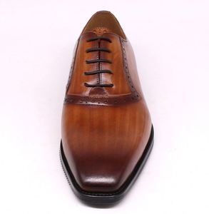 Chaussures habillées Oxford classiques italiennes en cuir véritable pour hommes – Vente en gros - Product Image 5