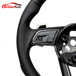 Volante Deportivo de Cuero para <span class=keywords><strong>Audi</strong></span> <span class=keywords><strong>A1</strong></span>/A3/A4/A5/A6/A7/A8/B8/B9/C8/C7/S3/S4/S5/S6/S7/RS3/RS4/RS5/Q3/Q5/Q7/RS6/R8/RS7 - Product Image 3