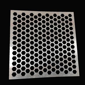 Lục giác lỗ loa nướng tấm kim loại đục lỗ lưới kim cương hình dạng làm bằng nhôm carbon thép đen dây lưới màn hình - Product Image 5