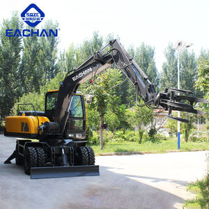 حفار بمحرك 4 عجلات يعمل بكامل وظائف جميع التضاريس 9.5 ماكينات البناء حفارة بمحرك أرضي حفار - Product Image 4