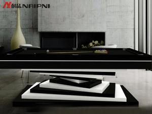 Naipni Luxury 9ft Solid Wood Professional Pool <b>Table</b> With Top Grade Slate and Drop Pockets for Indoor Use E--JG25092501 Billiard - Product Image 5