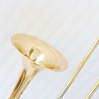 High Grade Professional Superbone Bb/F Trombone Gold Lacquer Surface Dual Use Piston Trombone