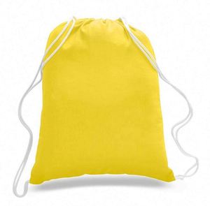 Sac en coton personnalisé en gros avec cordon de serrage, poignée en corde de polyester, logo de haute qualité, sérigraphie/transfer thermique/sublimation - Product Image 5