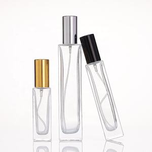 Bouteille en verre de parfum rectangulaire bouteille de parfum en verre carré avec bouchon noir argenté doré 30ml 50ml 100ml <span class=keywords><strong>XF</strong></span>-3 - Product Image 4
