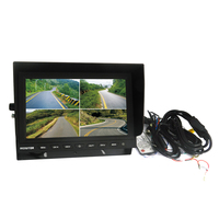 9 pouces à quadruple moniteur de voiture avec 4 vidéo d'entrée pour bus et camion