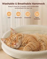 Grand perchoir de lit de bureau rotatif robuste pour chat avec housse en tissu lavable amovible
