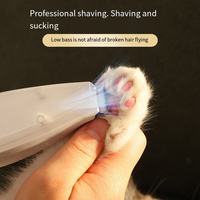 Tondeuse électrique sans fil pour animaux de compagnie en acier inoxydable LED, 2 vitesses, pour pattes, oreilles, visage et fesses de chats et chiens
