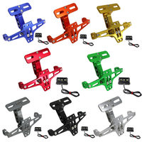 Support de plaque d'immatriculation arrière réglable CNC XY Racing pour moto, en alliage d'aluminium, accessoires universels de modification