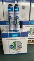 Adhésif polyuréthane liquide monocomposant blanc écologique Baolijia pour la construction industrielle, mousse pulvérisée à faible expansion